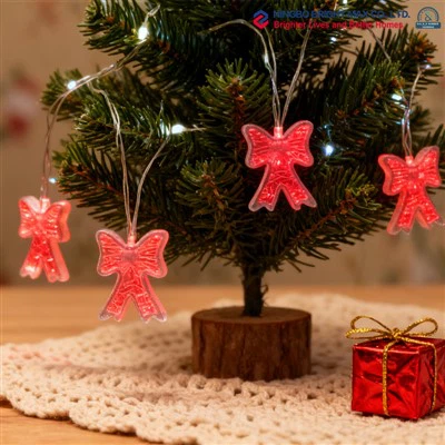 سرخ اور سفید منی کرسمس لائٹس